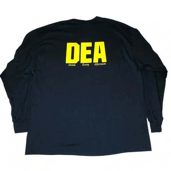 Navy Long Sleeve DEA “Drink Every Afternoon” Old Key Lime House Shirt - Picture 4 of 6